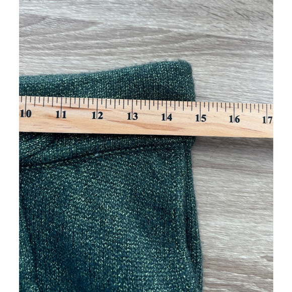 Zara Metallic Green & Gold Knit Casual Lounge Pants With Pockets Women’s Size S - Picture 10 of 13